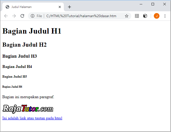 pengenalan dasar html