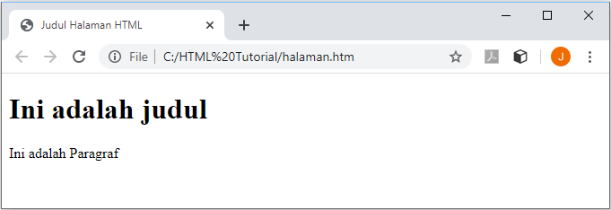 lihat file html pada browser